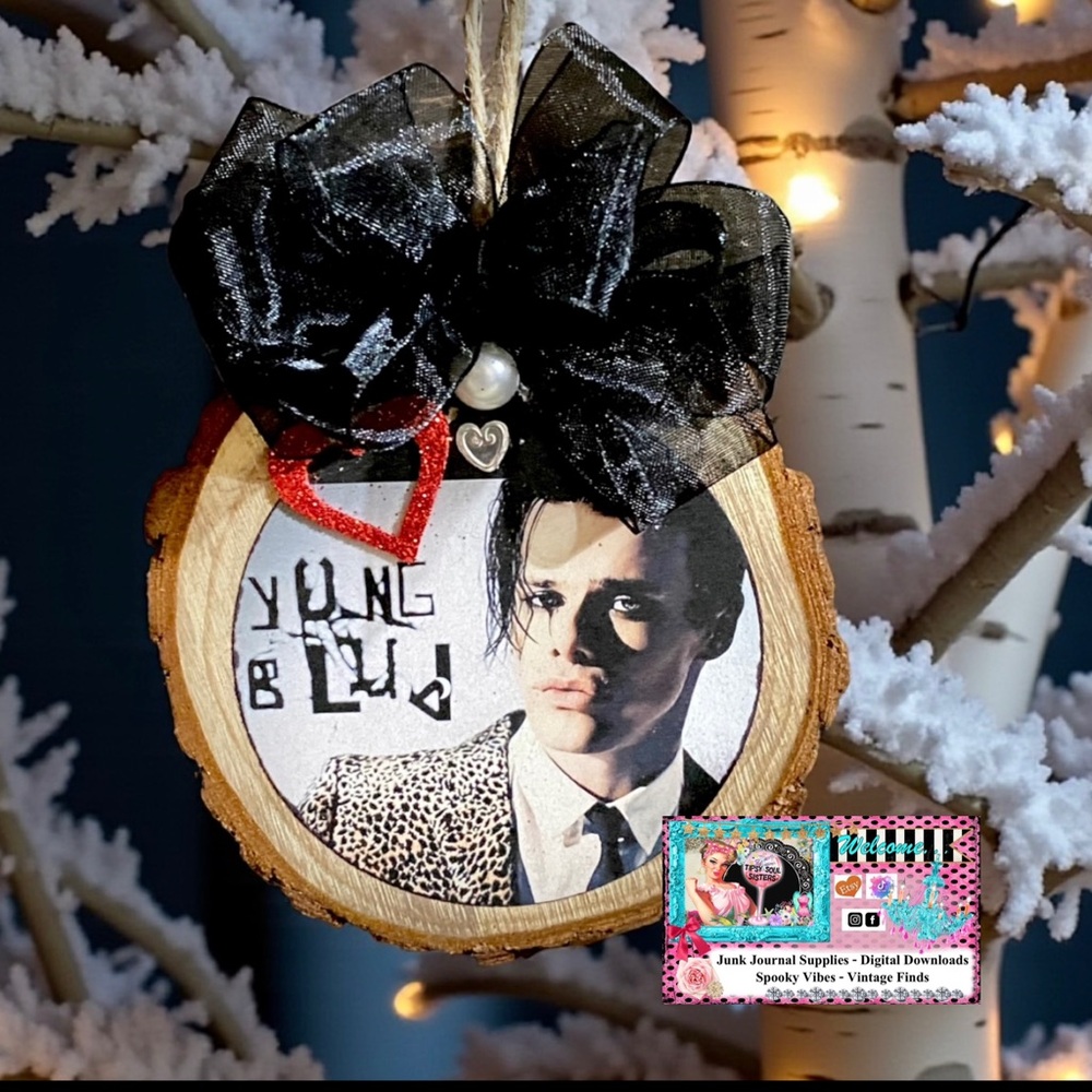 Yungblud Wood Bark Ornament